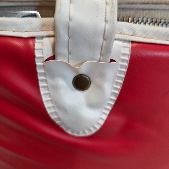 Coca Cola Vintage Lunch Bag Zippered Red Cooler Vinyl - Picture 11 of 14